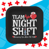 Grappig 7:05 Team Nachtdienst Verpleegster Waarder Papieren Bordje