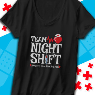 Grappig 7:05 Team Nachtdienst Verpleegster Waarder T-shirt