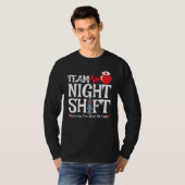Grappig 7:05 Team Nachtdienst Verpleegster Waarder T-shirt (Voorkant volledig)
