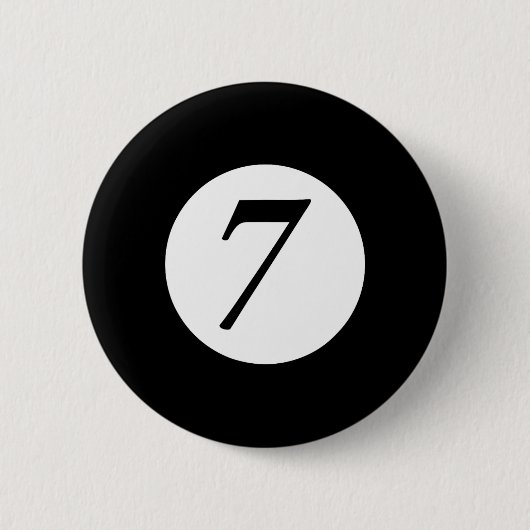Grappig 7 Ball Magic Zeven Ball Biljart Pool Rood Ronde Button 5,7 Cm (Voorkant)