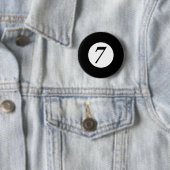 Grappig 7 Ball Magic Zeven Ball Biljart Pool Rood Ronde Button 5,7 Cm (In situ)