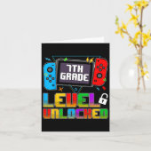 Grappig 7e klas niveau ontgrendelde gamers terug n kaart (Gele Bloem)