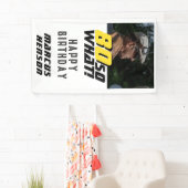 Grappig 80 dus wat Quote Foto 80e Verjaardagsfeest Spandoek (Insitu)