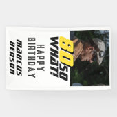 Grappig 80 dus wat Quote Foto 80e Verjaardagsfeest Spandoek (Horizontaal)