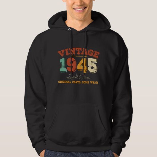 Grappig 80 jaar oud 1945  80ste verjaardagscadeau hoodie (Voorkant)