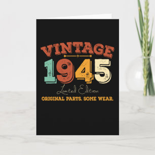 Grappig 80 jaar oud 1945 80ste verjaardagscadeau kaart