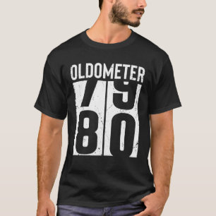 Grappig 80 jaar oude 80ste verjaardag Odometer Old T-shirt