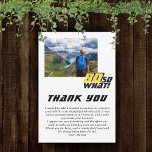 Grappig 80, wat Quote Foto 80th Birthday Bedankkaart<br><div class="desc">Grappig 80 dus wat Quote Foto 80e Verjaardag Dank u kaart. Een motivatie en grappige tekst 80 Dus wat is geweldig voor een persoon met een gevoel van humor. Voeg je foto en je bedankje toe.</div>