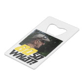 Grappig 80, wat Quote Foto 80th Birthday Creditkaart Flessenopener (Voorkant Gekanteld)