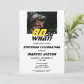 Grappig 80, wat Quote Foto 80th Birthday Kaart (Staand voorkant)