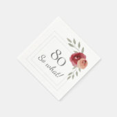 Grappig 80 Zo Wat Waterverf 80ste verjaardagsfeest Servet (Hoek)