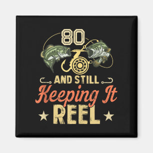 Grappig 80ste verjaardag Gevist Shirt voor mannen  Magneet