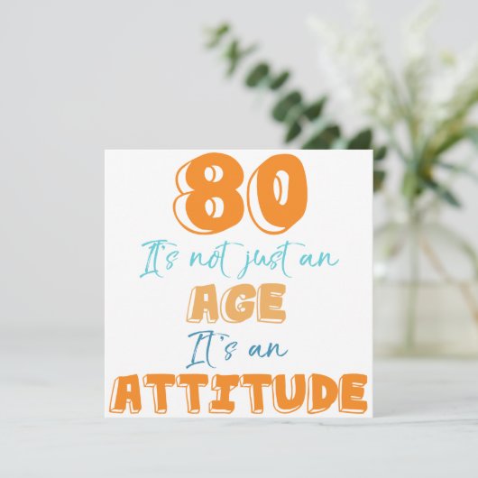 Grappig 80ste verjaardagscadeau kaart (Staand voorkant)
