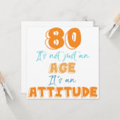 Grappig 80ste verjaardagscadeau kaart (Voorkant / Achterkant in situ)