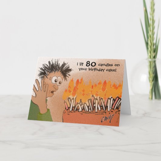 Grappig 80ste verjaardagskaart. kaart (Voorkant)