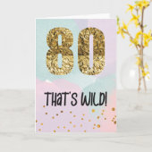 Grappig 80ste verjaardagskaart. kaart (Gele Bloem)