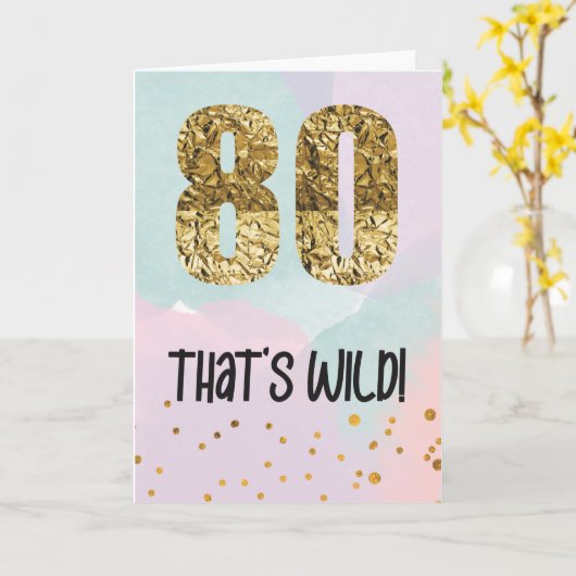 Grappig 80ste verjaardagskaart. kaart (Gele Bloem)