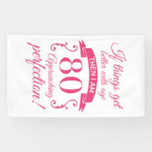 Grappig 80th Birthday 'Perfection' Spandoek (Horizontaal)