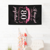 Grappig 80th Birthday 'Perfection' Spandoek (Insitu)