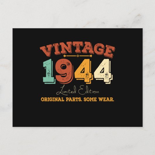 Grappig 81 jaar oud 1944 81ste verjaardagscadeau briefkaart (Voorkant)