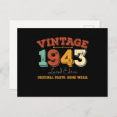 Grappig 82 jaar oud 1943  82e verjaardagscadeau briefkaart (Voorkant / Achterkant)