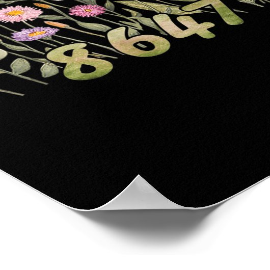 Grappig 8647 Bloemen Bloemen Boho voor mannen en v Poster (Hoek)