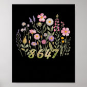 Grappig 8647 Bloemen Bloemen Boho voor mannen en v Poster (Voorkant)