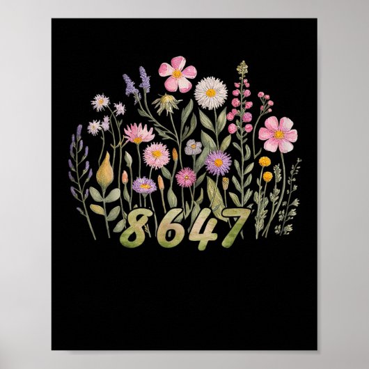 Grappig 8647 Bloemen Bloemen Boho voor mannen en v Poster (Voorkant)