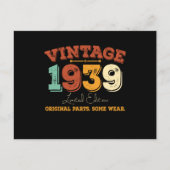 Grappig 86 jaar oud 1939  86ste verjaardagscadeau briefkaart (Voorkant)