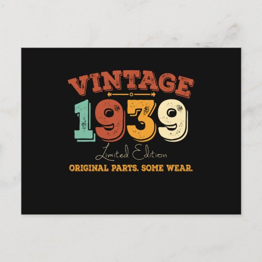 Grappig 86 jaar oud 1939 86ste verjaardagscadeau briefkaart (Voorkant)