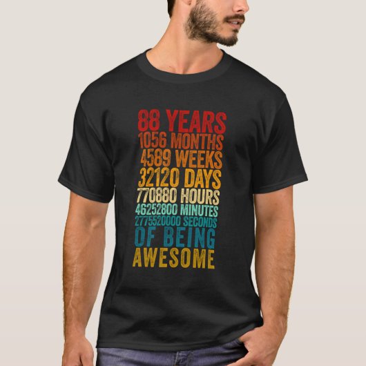 Grappig 88e Verjaardag Shirt Oude Meter Grappig 88 (Voorkant)