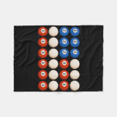 Grappig 8-ball USA Flag Retro Patriottische Pool B Fleece Deken (Voorkant (Horizontaal))