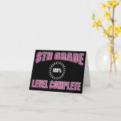 Grappig 8e Graad Roze Girly Glitter Afstuderen Kaart (Gele Bloem)