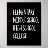 Grappig 8e klas Afstuderen Gift Middelbare School  Poster (Voorkant)
