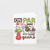 Grappig 8e Verjaardag Golf Shirt 8 Jaar Oude Golfe Kaart (Voorkant)