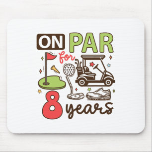 Grappig 8e Verjaardag Golf Shirt 8 Jaar Oude Golfe Muismat