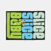 Grappig 90's Pun Slice Slice Baby Golf T-shirt  Fleece Deken (Voorkant (Horizontaal))