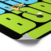 Grappig 90's Pun Slice Slice Baby Golf T-shirt Poster (Hoek)
