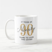 Grappig 90ste verjaardagscadeau koffiemok (Links)