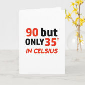 Grappig 90ste verjaardagsontwerp kaart (Gele Bloem)