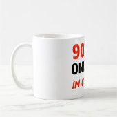 Grappig 90ste verjaardagsontwerp koffiemok (Links)