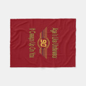 Grappig 90th Birthday Gifts. Leeftijd is als onder Fleece Deken (Voorkant (Horizontaal))