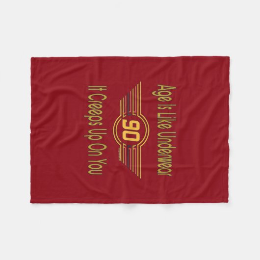 Grappig 90th Birthday Gifts. Leeftijd is als onder Fleece Deken (Voorkant (Horizontaal))