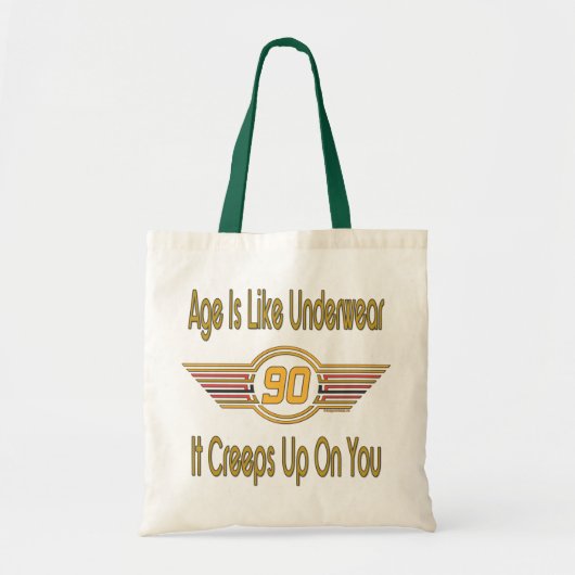 Grappig 90th Birthday Gifts. Leeftijd is als onder Tote Bag (Voorkant)