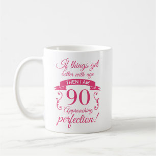 Grappig 90th Birthday 'Perfection' Koffiemok