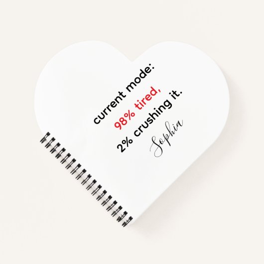 Grappig "98% moe, 2% verplettert het notitieboek (Voorkant)