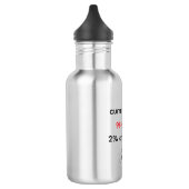 Grappig "98% moe, 2% verplettert het waterfles  (Links)