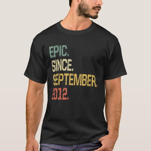 Grappig 9 jaar oud -  epic sinds 2 september t-shirt (Voorkant)