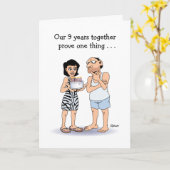 Grappig 9e Jubileum: liefde Kaart (Gele Bloem)