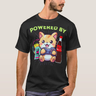 Grappig Aangedreven Door Gamer Kat Frisdrank & De T-shirt